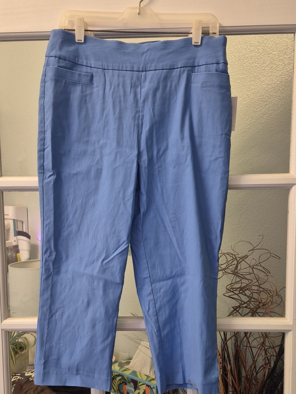 Kim Rogers Sky Blue Cropped Pull-On Pants